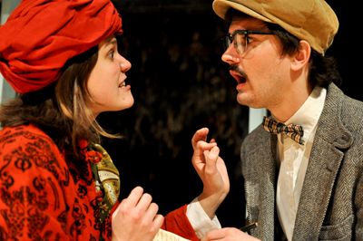 <strong>NIKKI JEE | Staff Photographer</strong></br>Taylor Jackson Ross and Will Cranmer are just two of a mötley crüe of actors who slowly turned into rhinoceroses this past weekend.