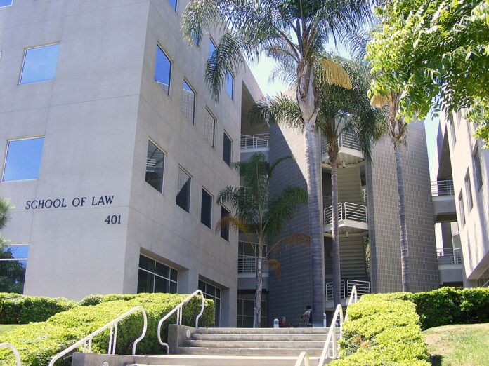 Photo of UCI Law's entryway