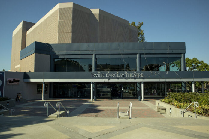 The front of the Irvine Barclay Theatre